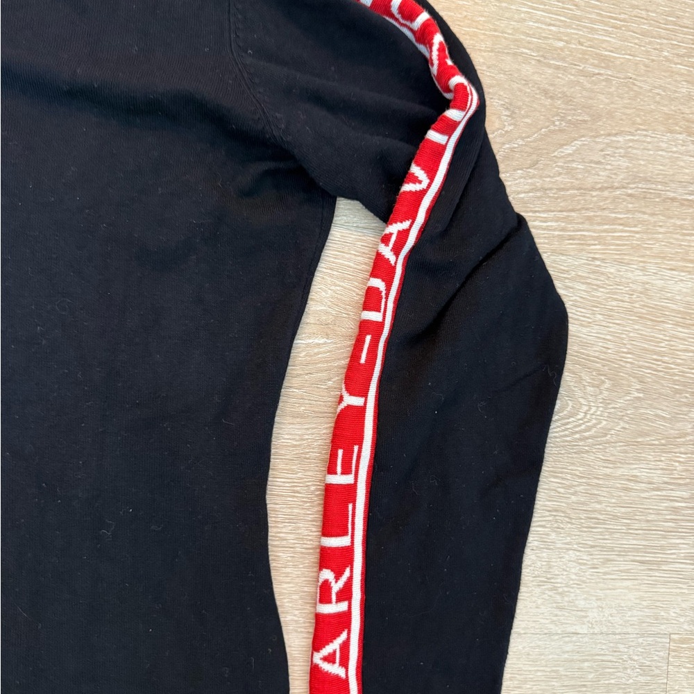 Harley Davidson Black & Red Y2K Turtle Neck Pullover Sweater. Women's - Size L - Picture 3 of 5